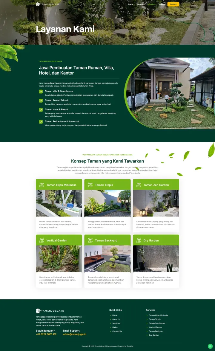 Halaman 3 website Taman Jogja