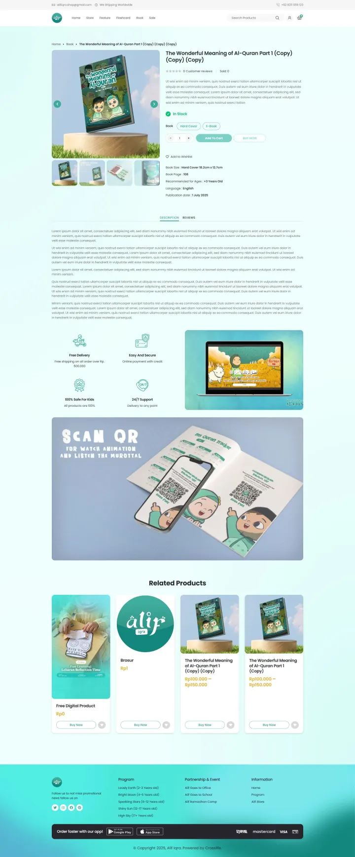 Halaman 2 website Alifiqra Store