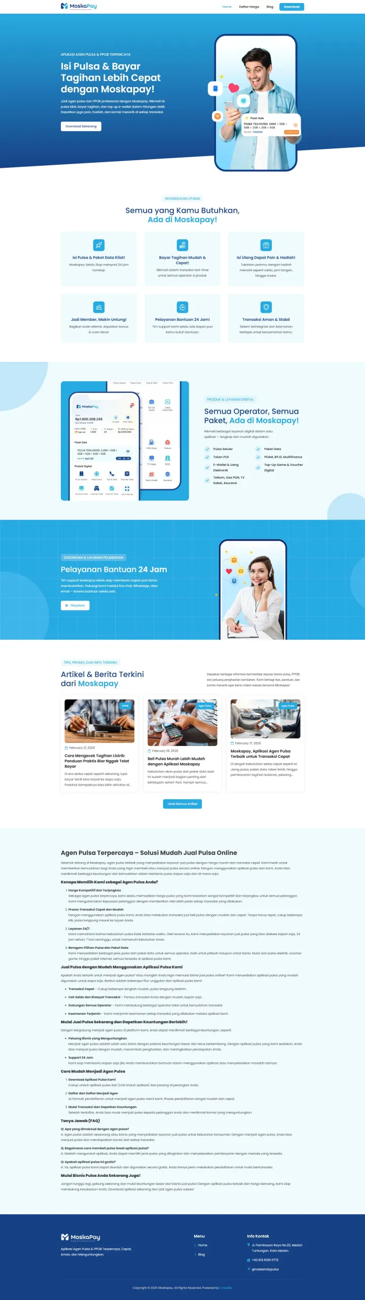 Halaman 1 website Moskapay