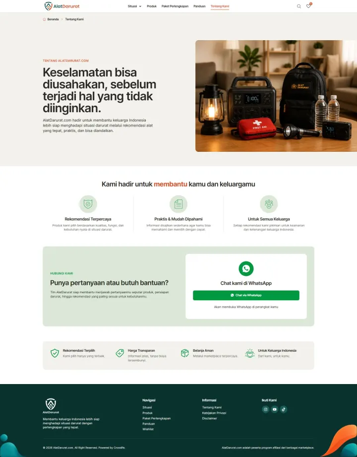 Halaman 7 website Alat Darurat