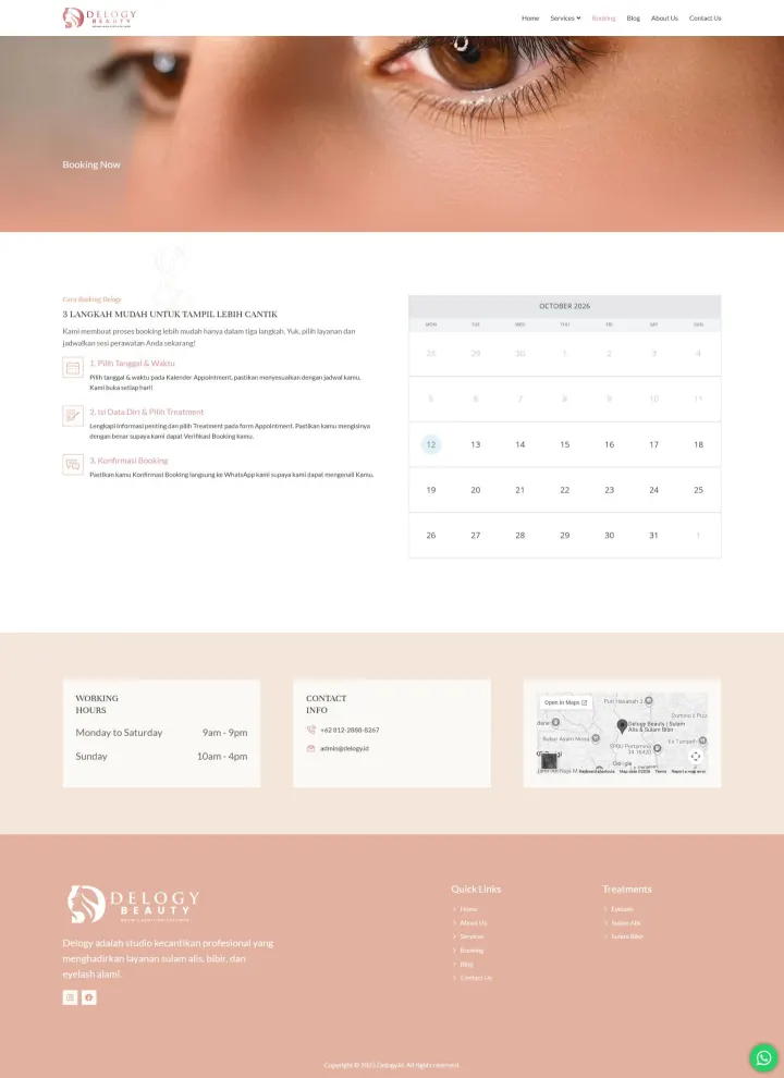 Halaman 3 website Delogy Beauty