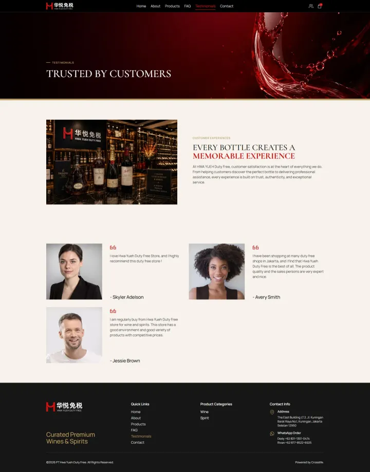 Halaman 7 website HCI Duty Free