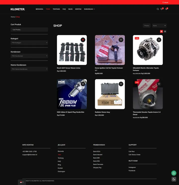 Halaman 3 website Kilometer.id
