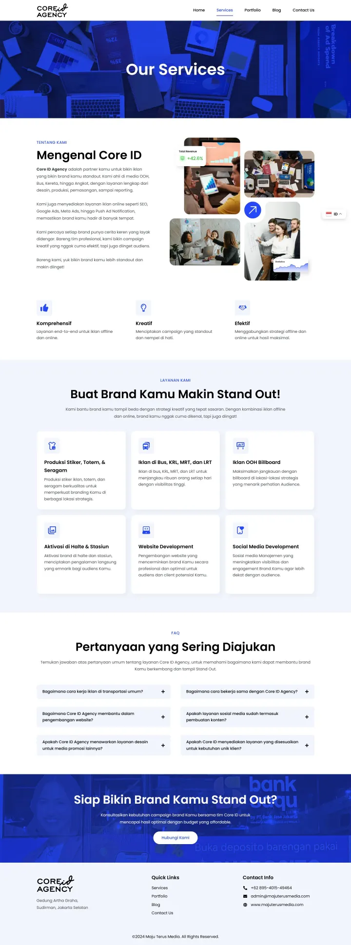 Halaman 5 website Core ID Agency (Majuterusmedia)