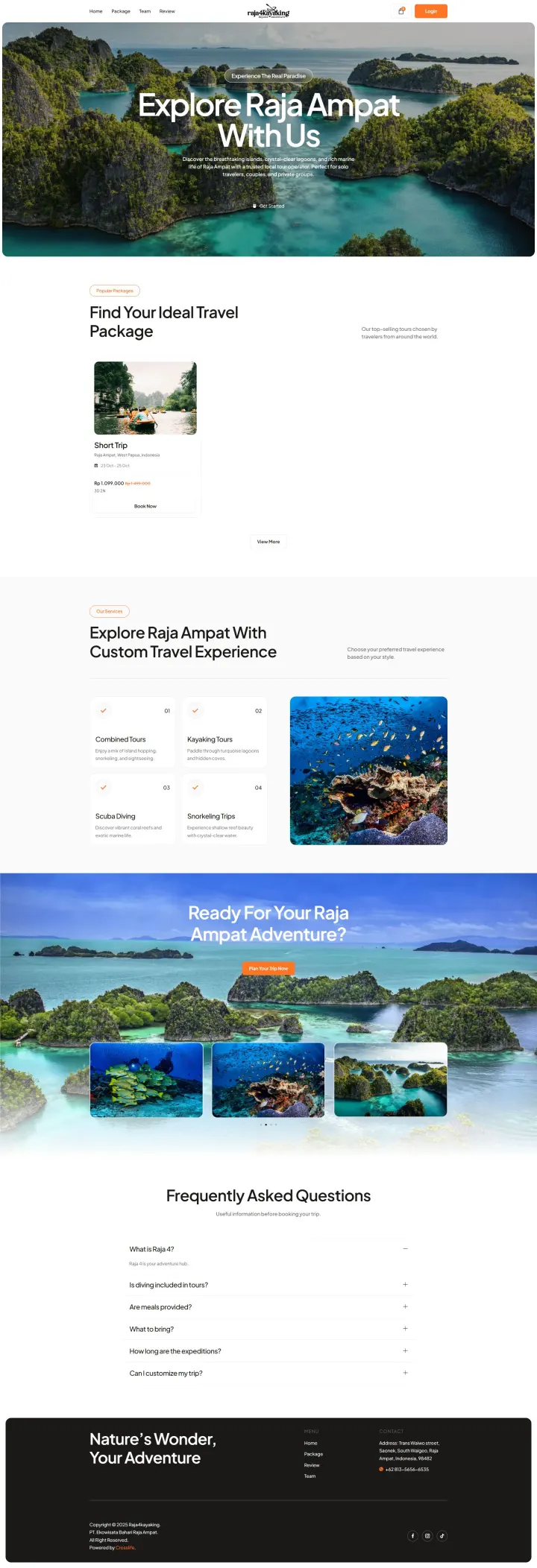 Halaman 1 website Raja4Kayaking