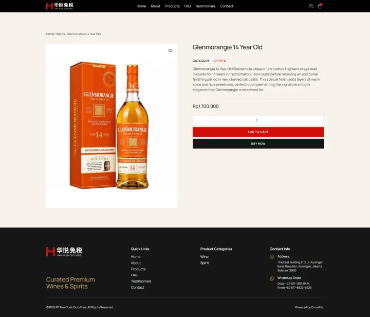 Halaman 5 website HCI Duty Free