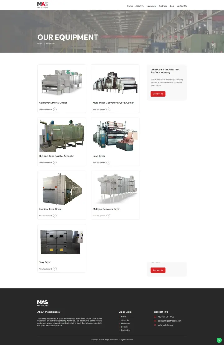 Halaman 4 website Mega Artha Sakti