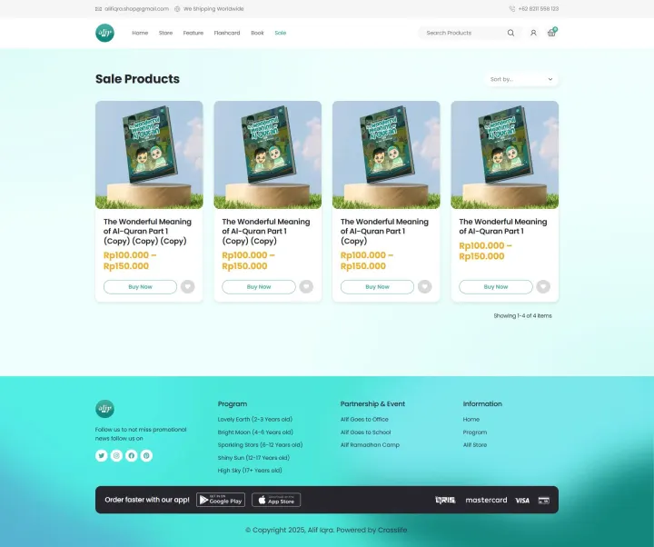 Halaman 3 website Alifiqra Store