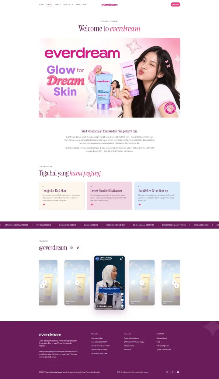 Halaman 2 website Everdream