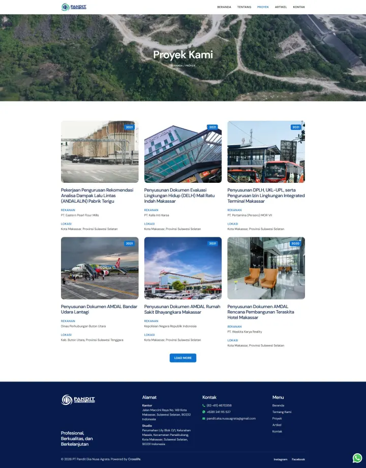 Halaman 3 website Pandit Eka Nusa Agrata
