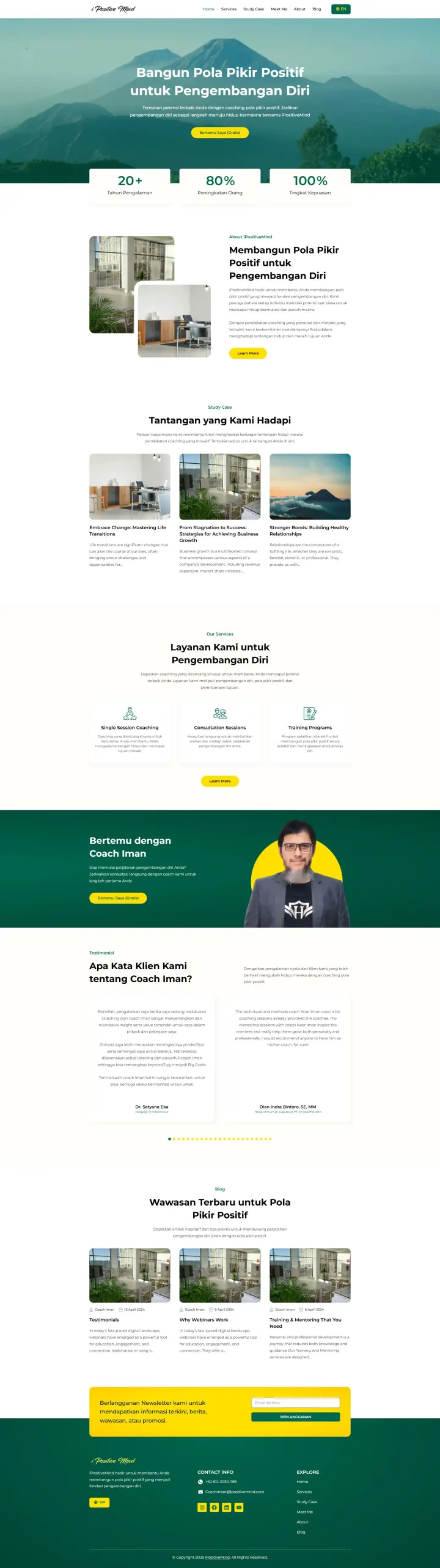 Halaman 1 website iPositiveMind