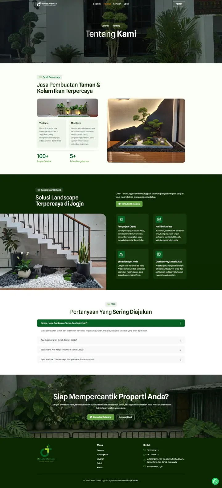 Halaman 3 website Omah Taman Jogja