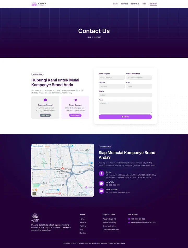 Halaman 4 website Aruna Cipta Media