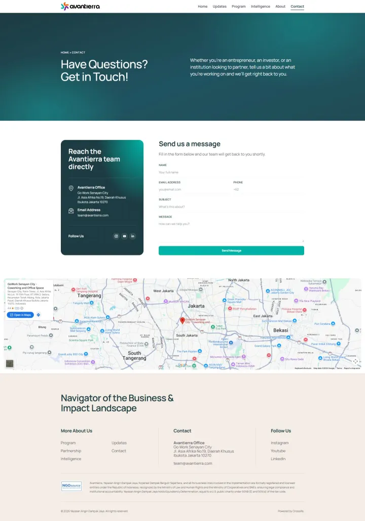 Halaman 3 website Avantierra