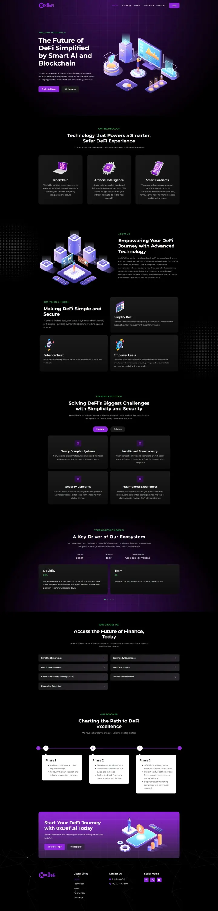Halaman 1 website 0xDeFi