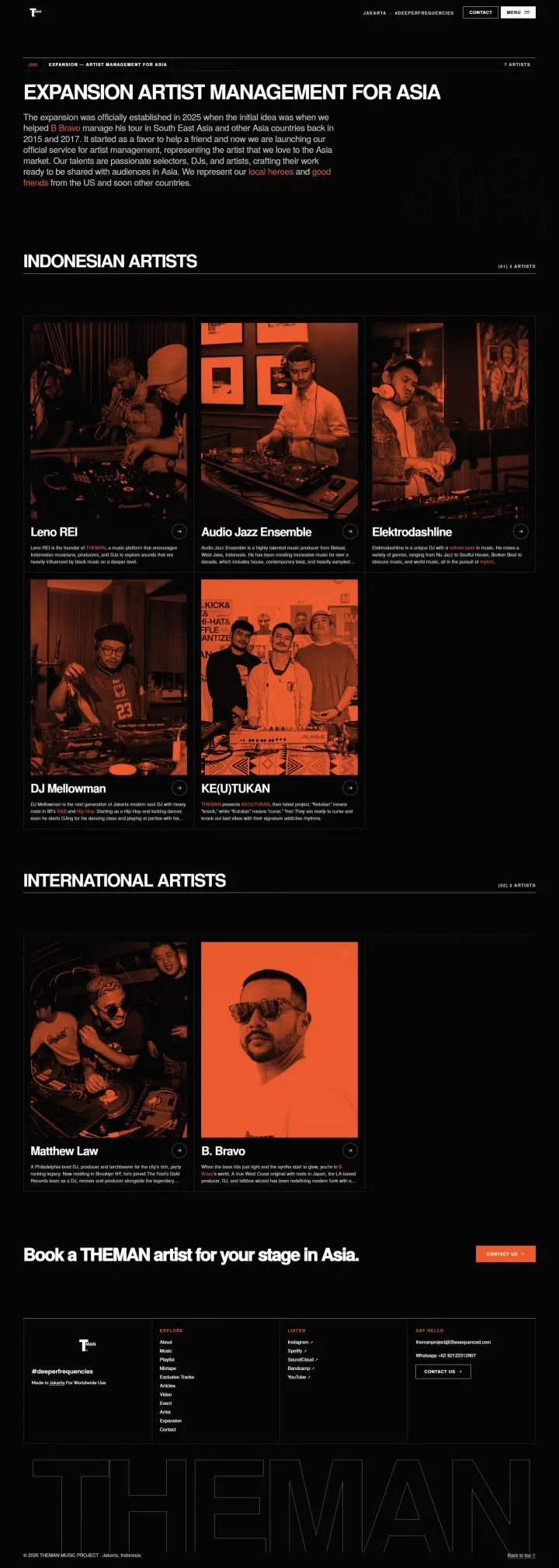 Halaman 7 website THEMAN Music Project