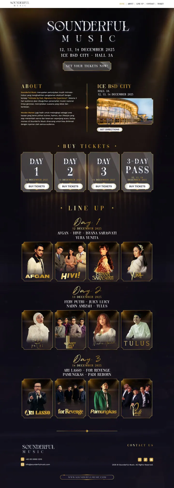 Halaman 1 website Sounderful Music