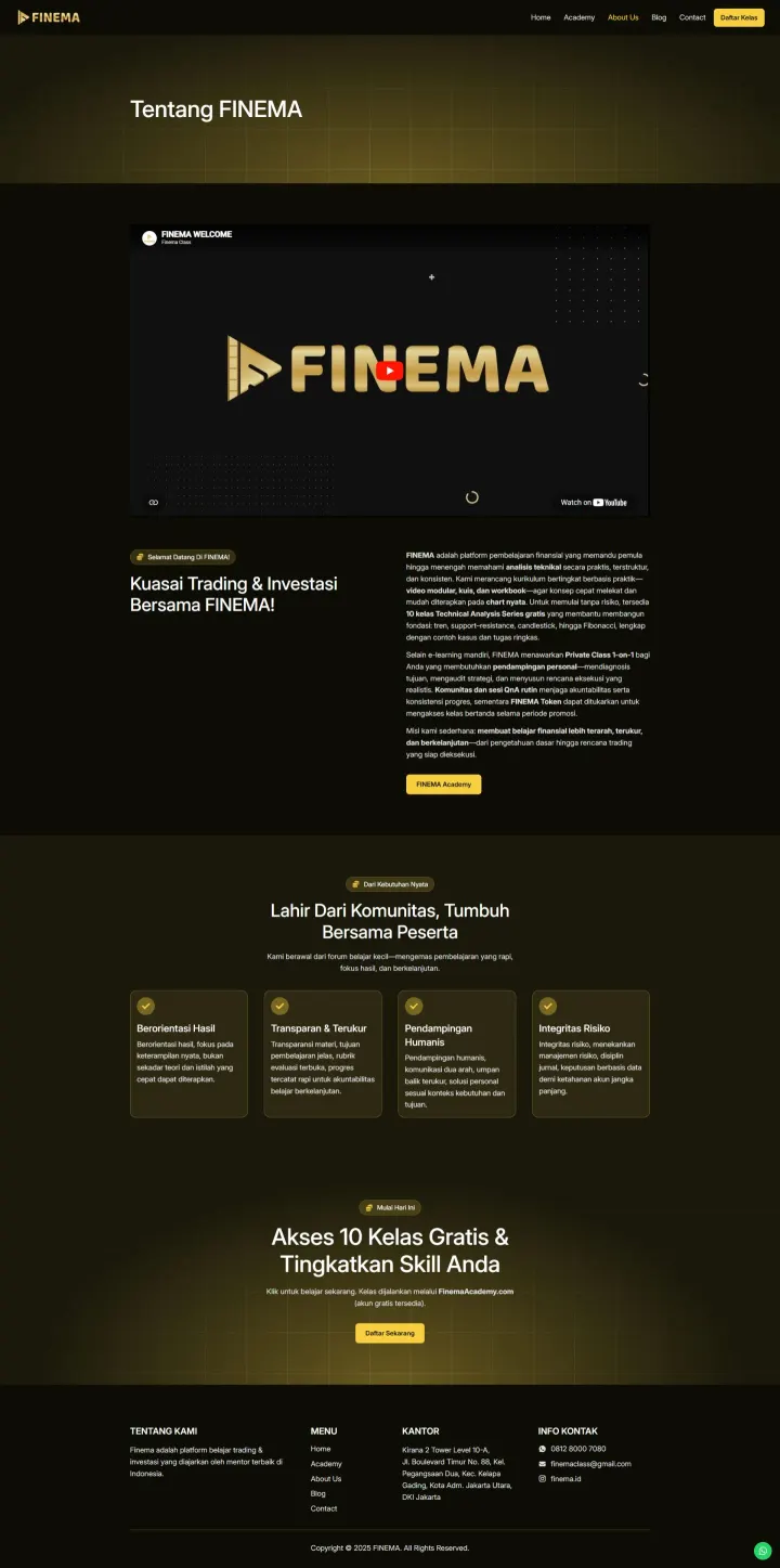 Halaman 2 website Finema