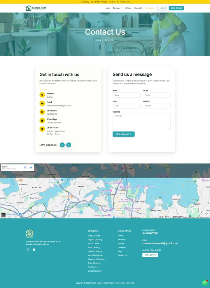 Halaman 3 website Clean & Neat Solutions