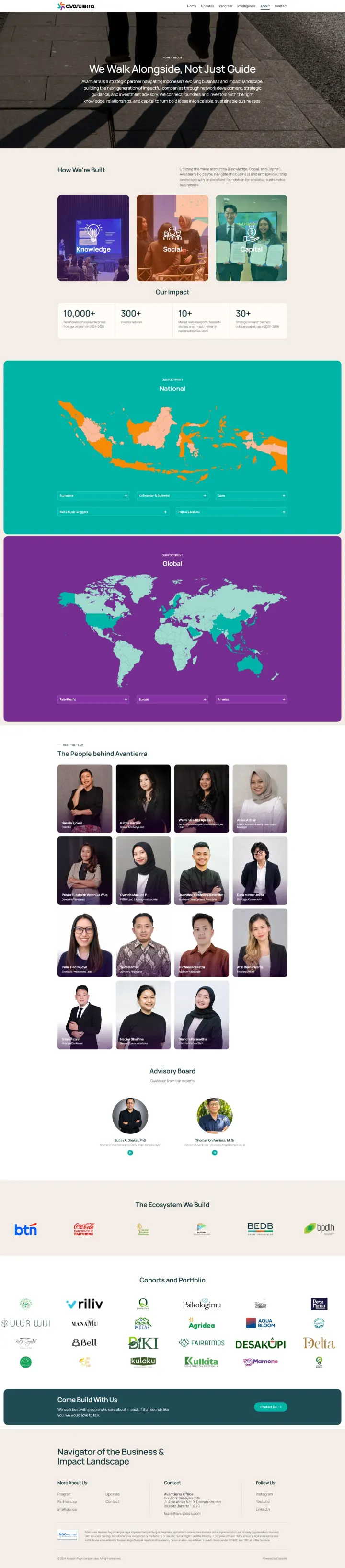 Halaman 2 website Avantierra