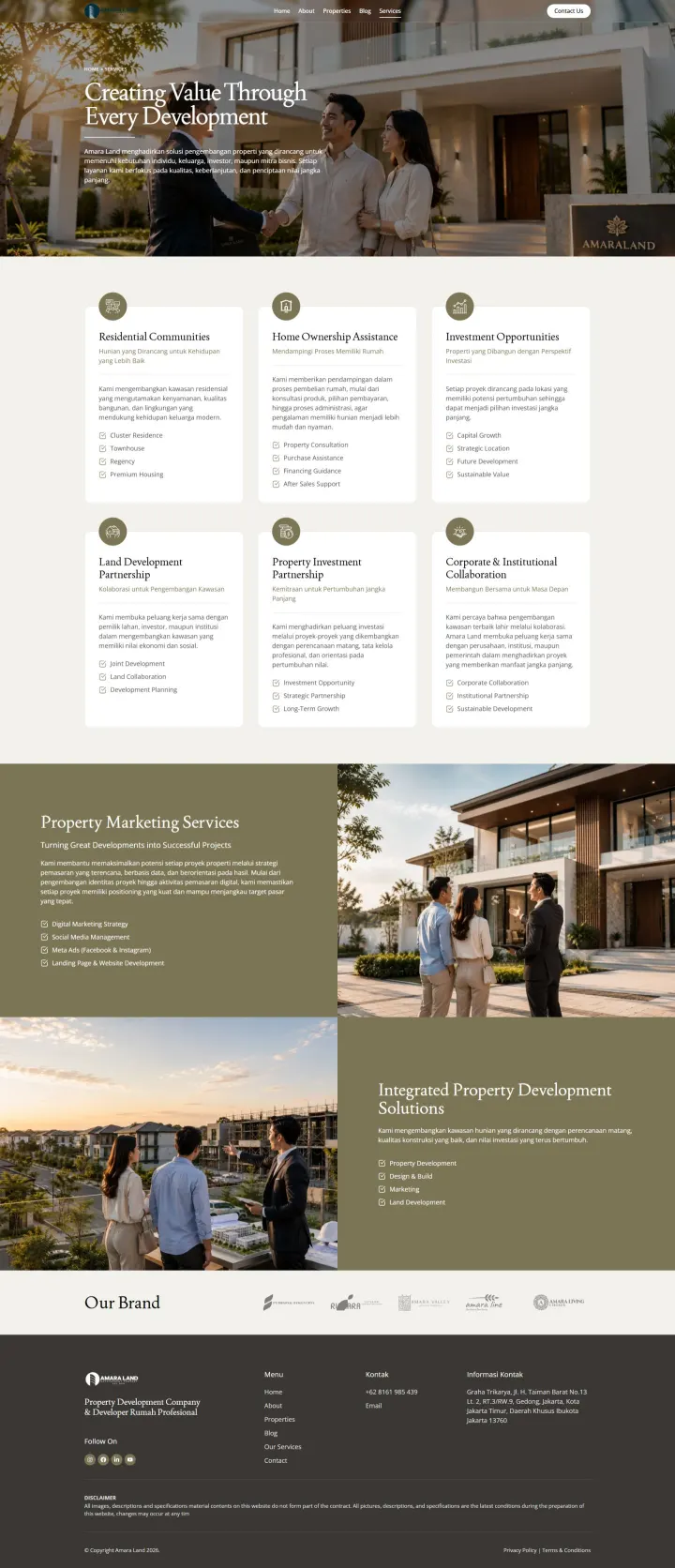 Halaman 6 website Amara Land