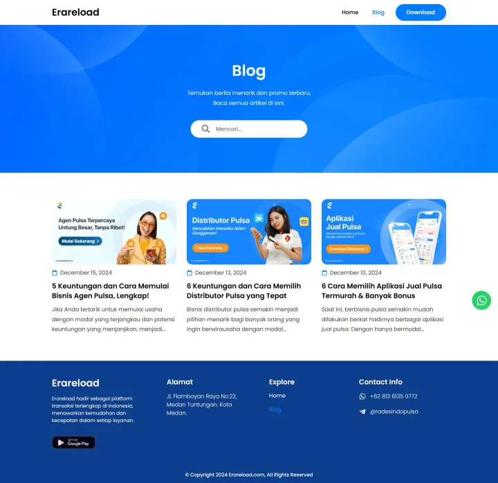 Halaman 2 website Erareload