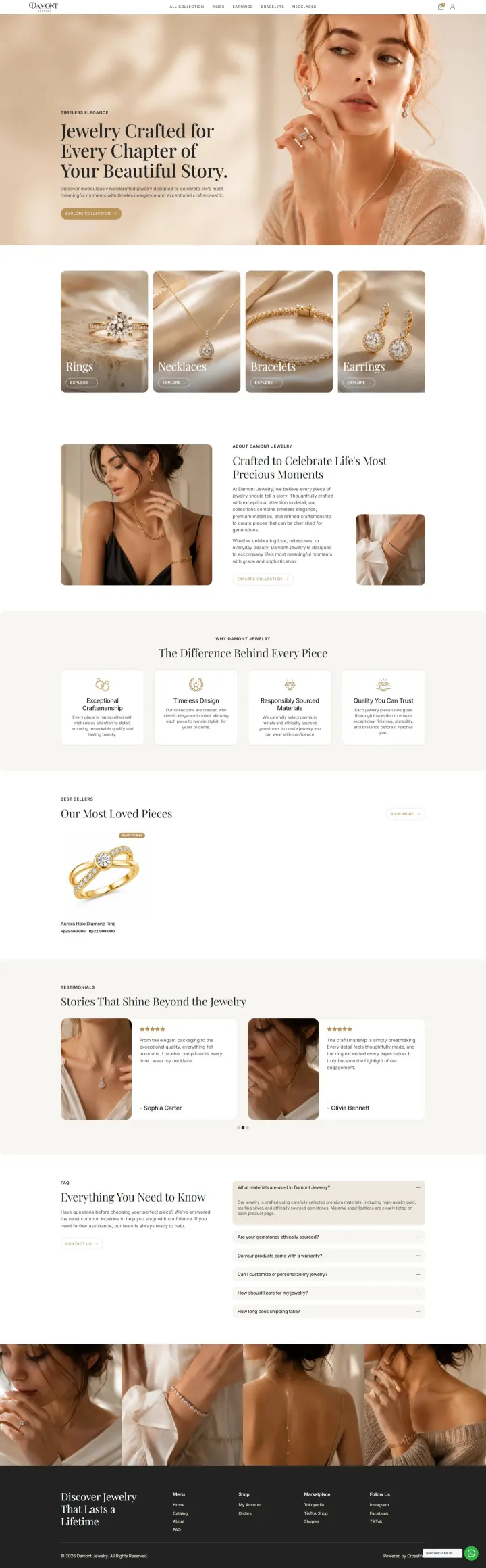 Halaman 1 website Damont Jewelry