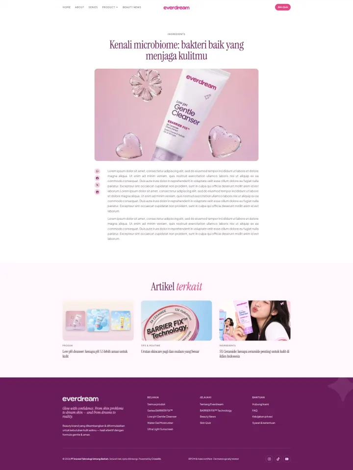 Halaman 4 website Everdream