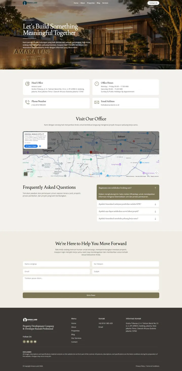 Halaman 4 website Amara Land