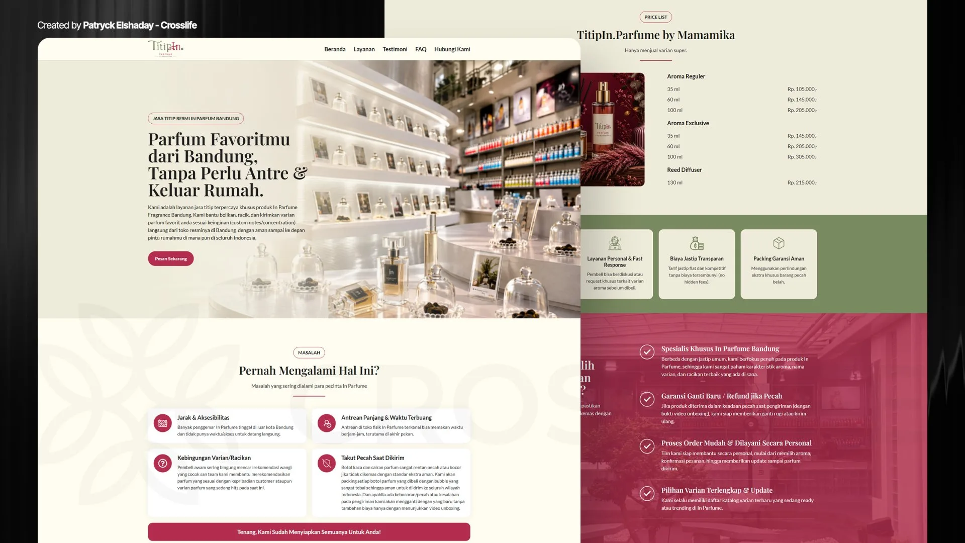 Website Nitipin Parfume