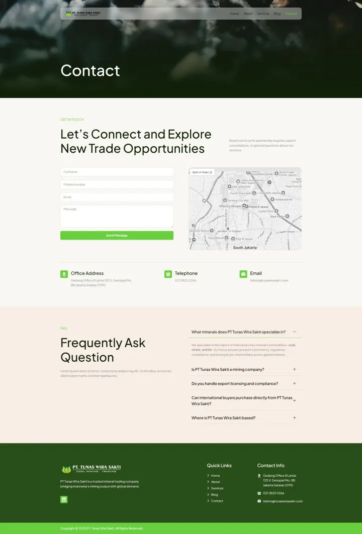 Halaman 4 website Tunas Wira Sakti