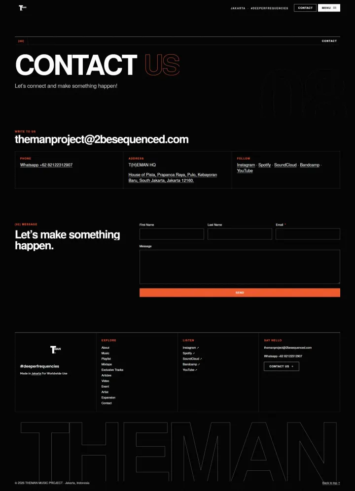 Halaman 8 website THEMAN Music Project
