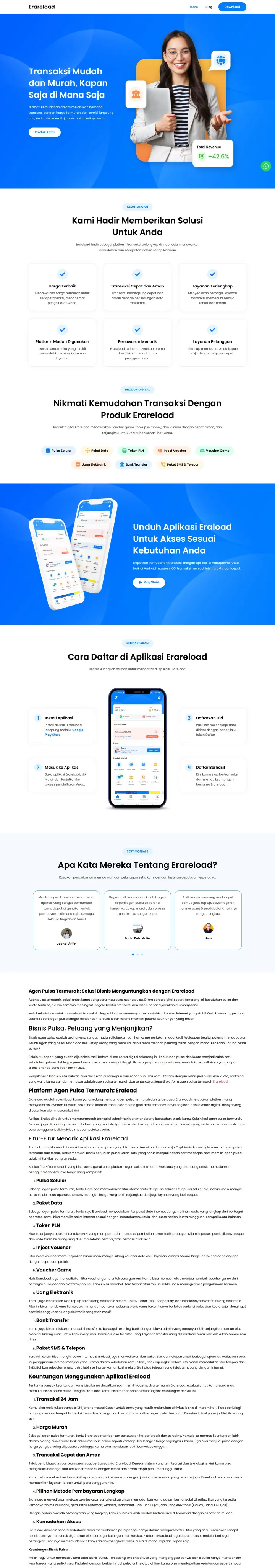Halaman 1 website Erareload