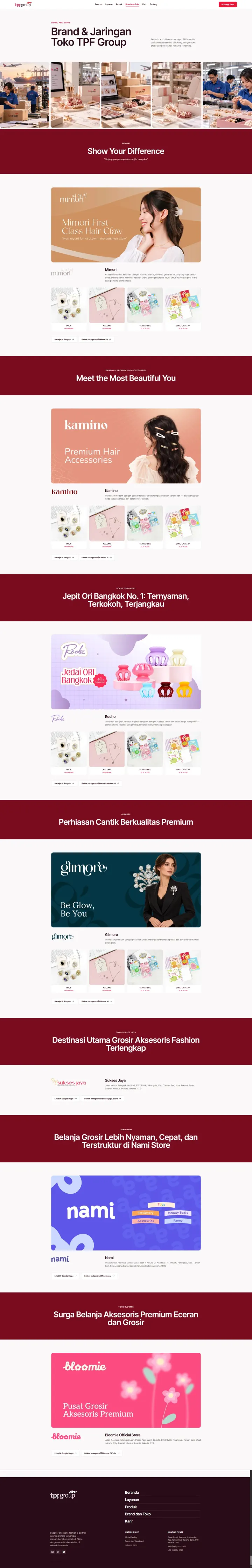 Halaman 2 website Tiga Pilar Familia