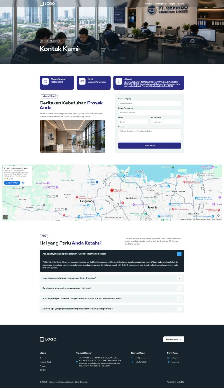 Halaman 2 website Gerindo Indahtama Sukses
