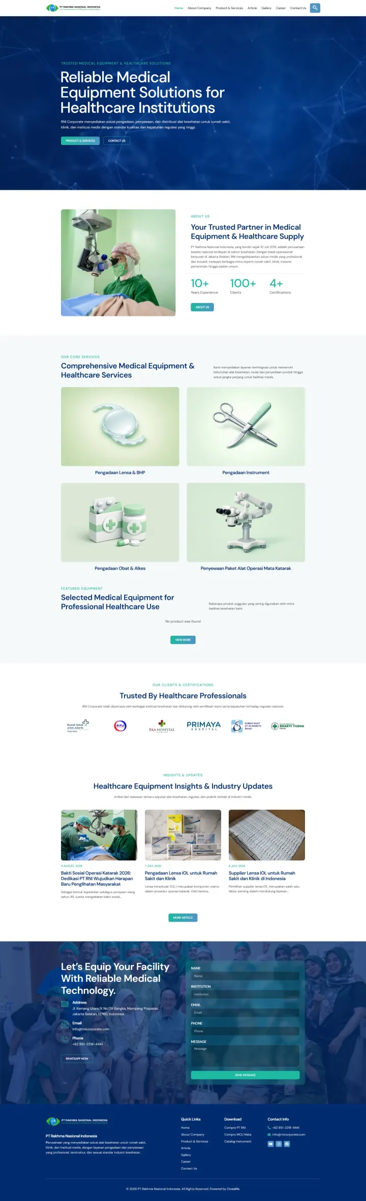 Halaman 1 website RNI Corporate