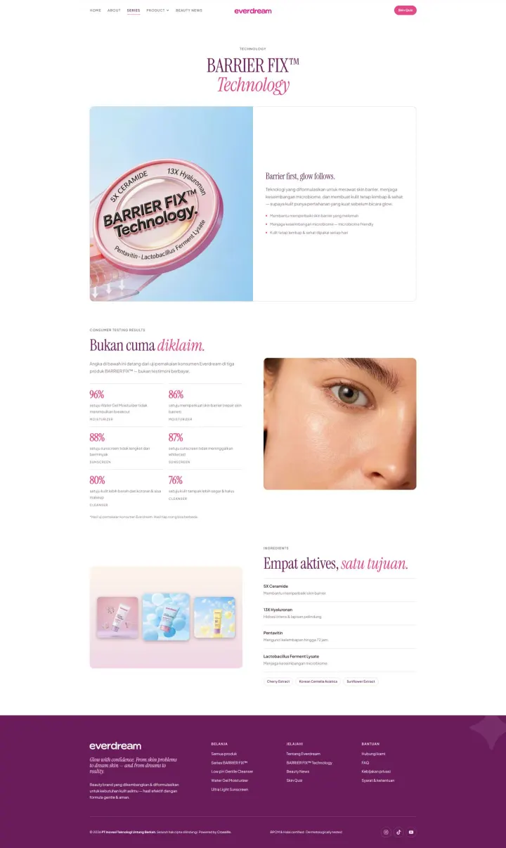 Halaman 7 website Everdream
