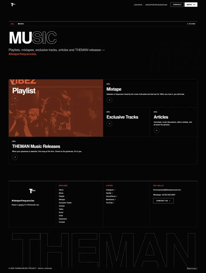 Halaman 3 website THEMAN Music Project