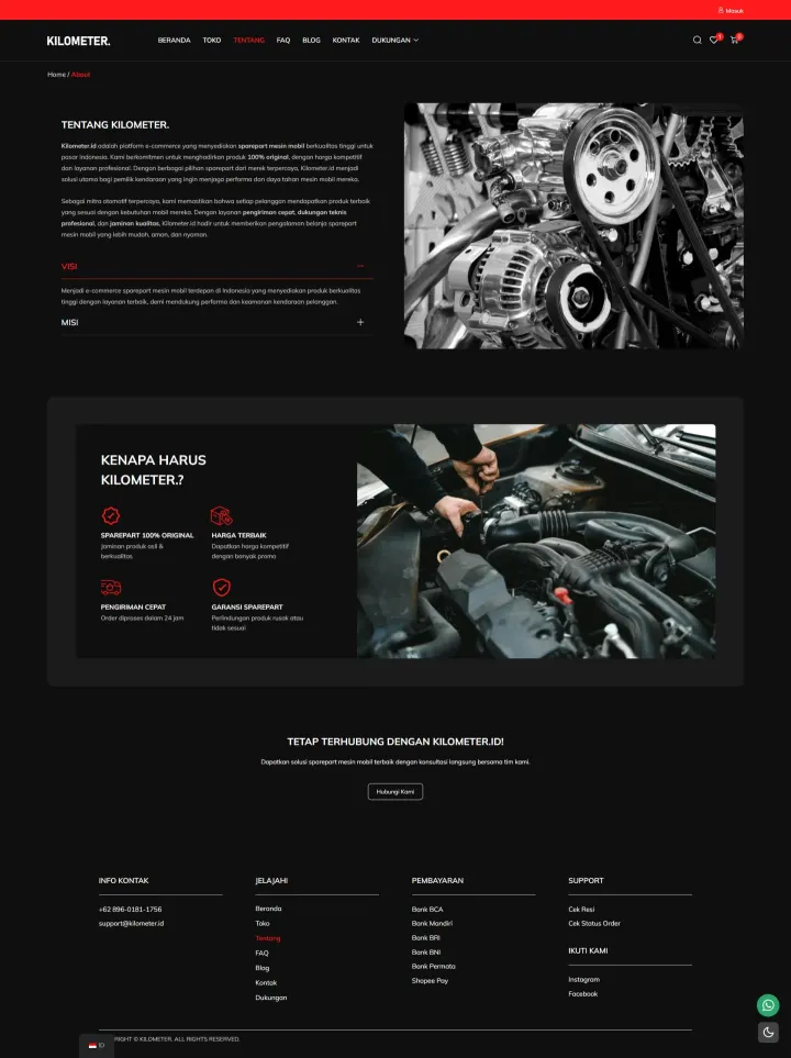Halaman 2 website Kilometer.id