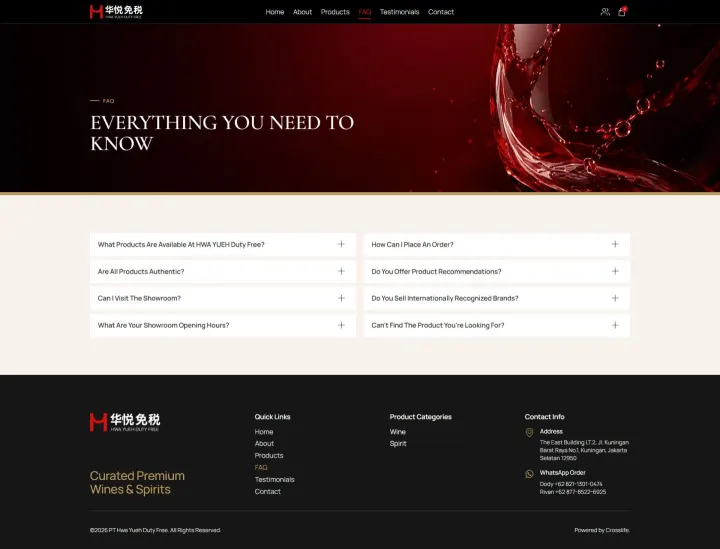 Halaman 4 website HCI Duty Free