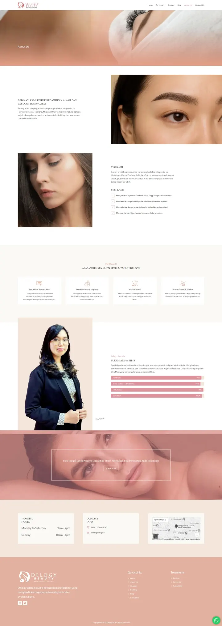 Halaman 2 website Delogy Beauty