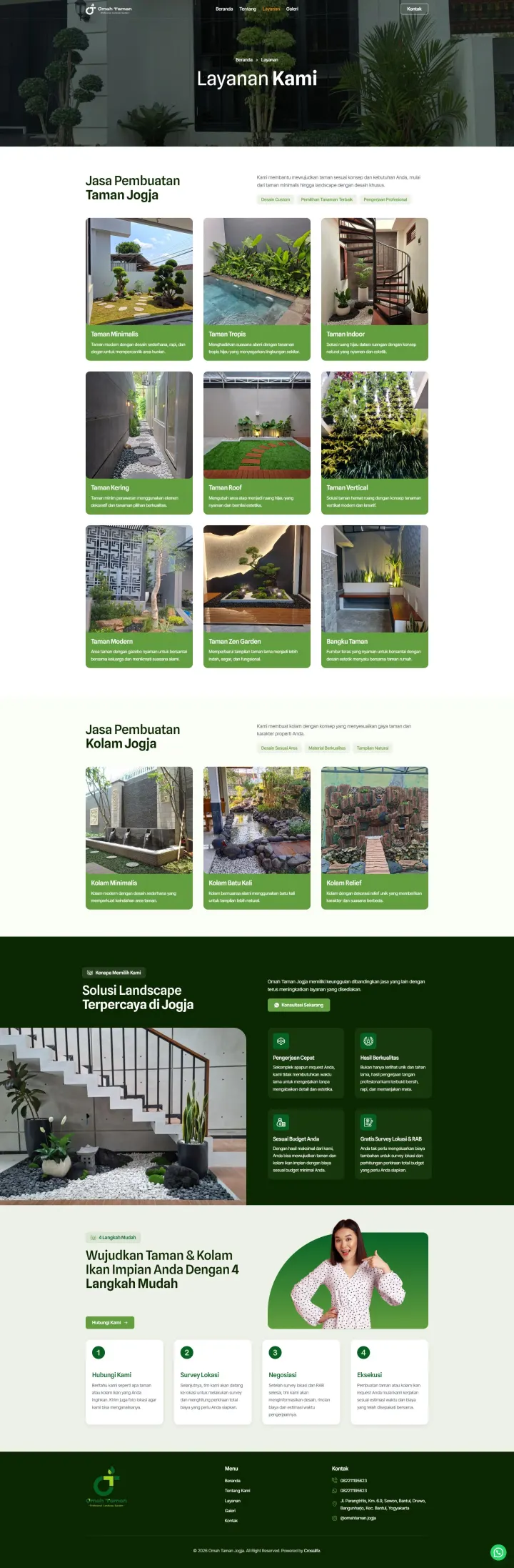 Halaman 2 website Omah Taman Jogja