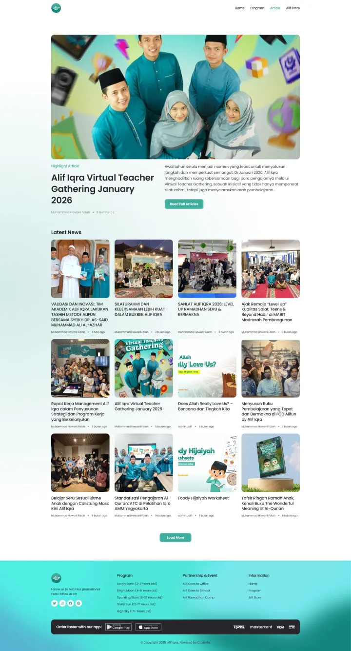 Halaman 4 website Alif Iqra