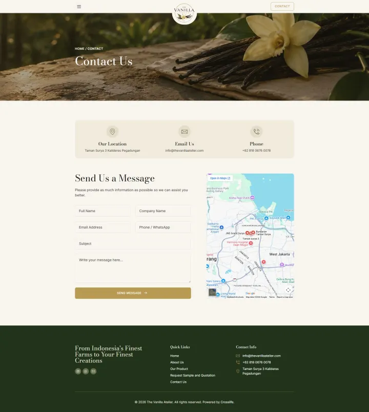 Halaman 3 website The Vanilla Atelier