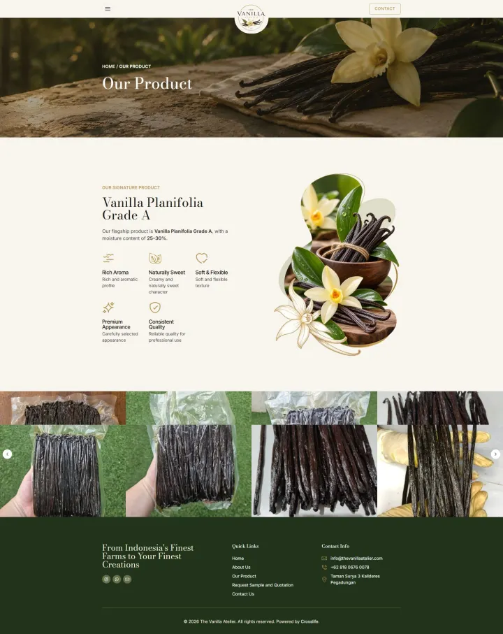 Halaman 4 website The Vanilla Atelier