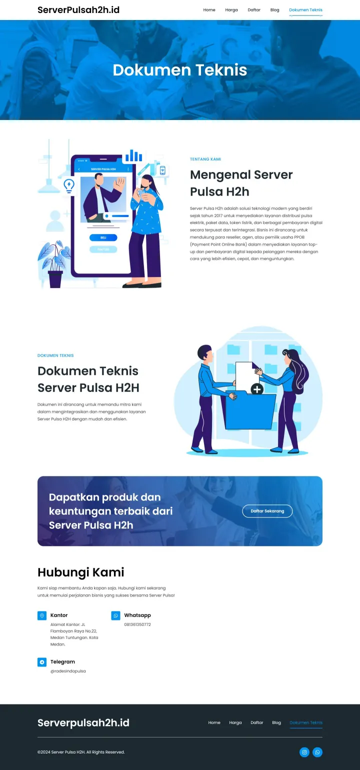 Halaman 3 website Server Pulsa H2H