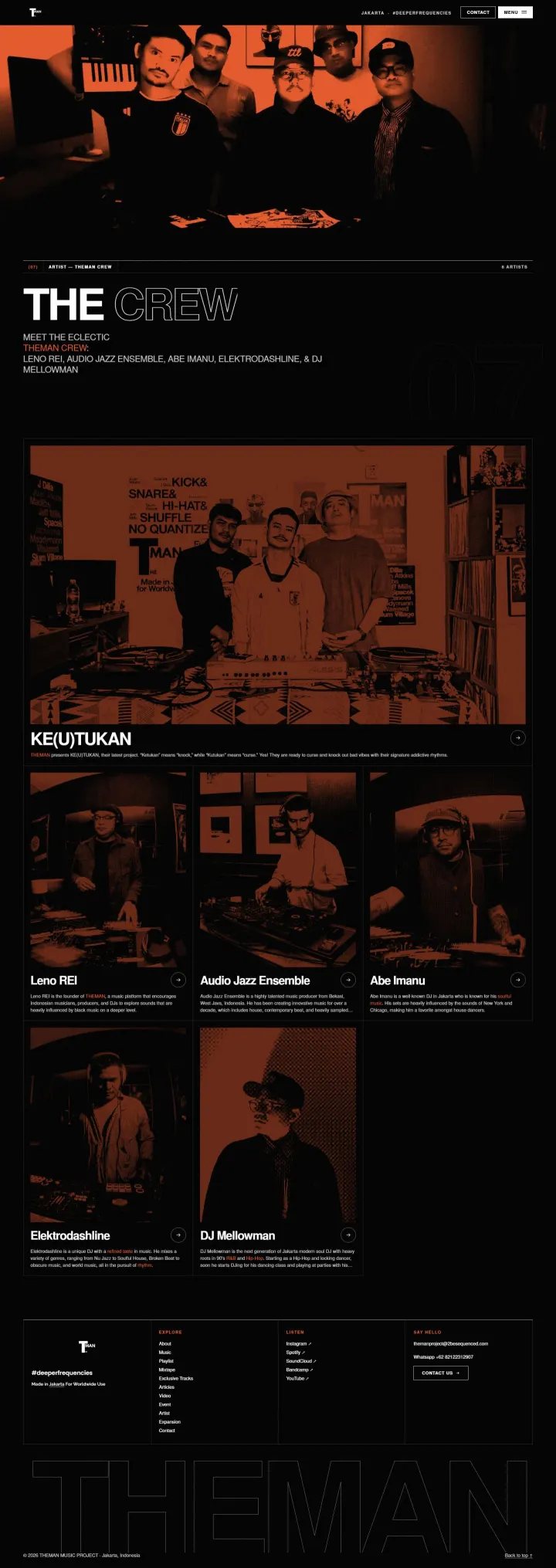 Halaman 6 website THEMAN Music Project