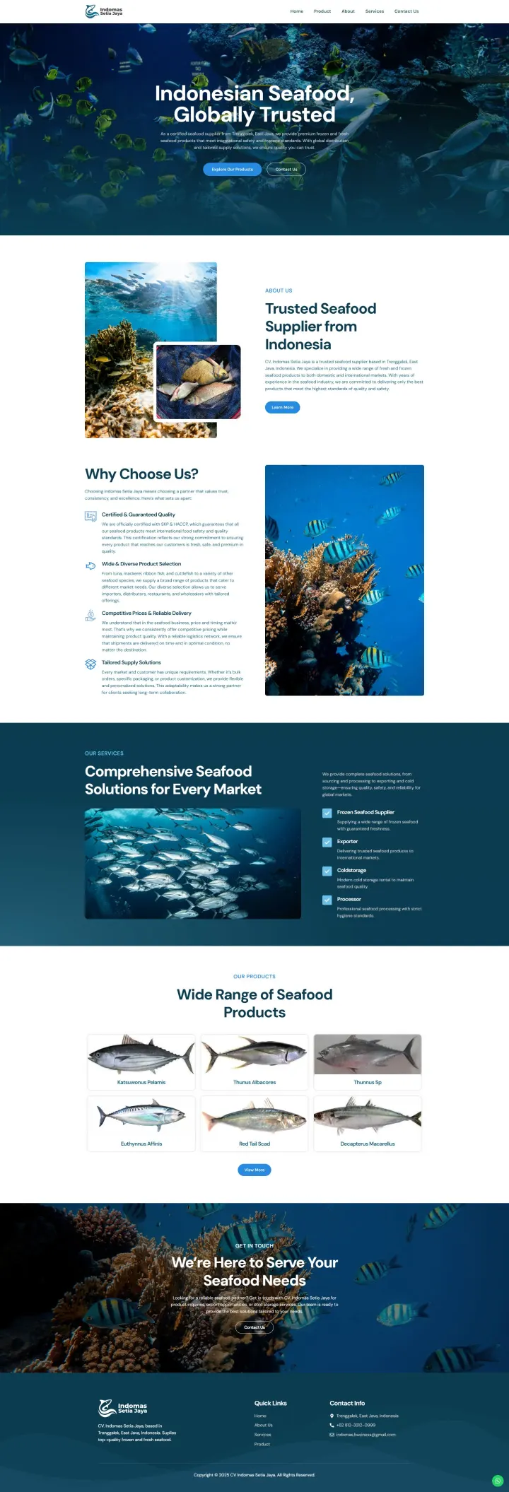 Halaman 1 website Indomas Fishery