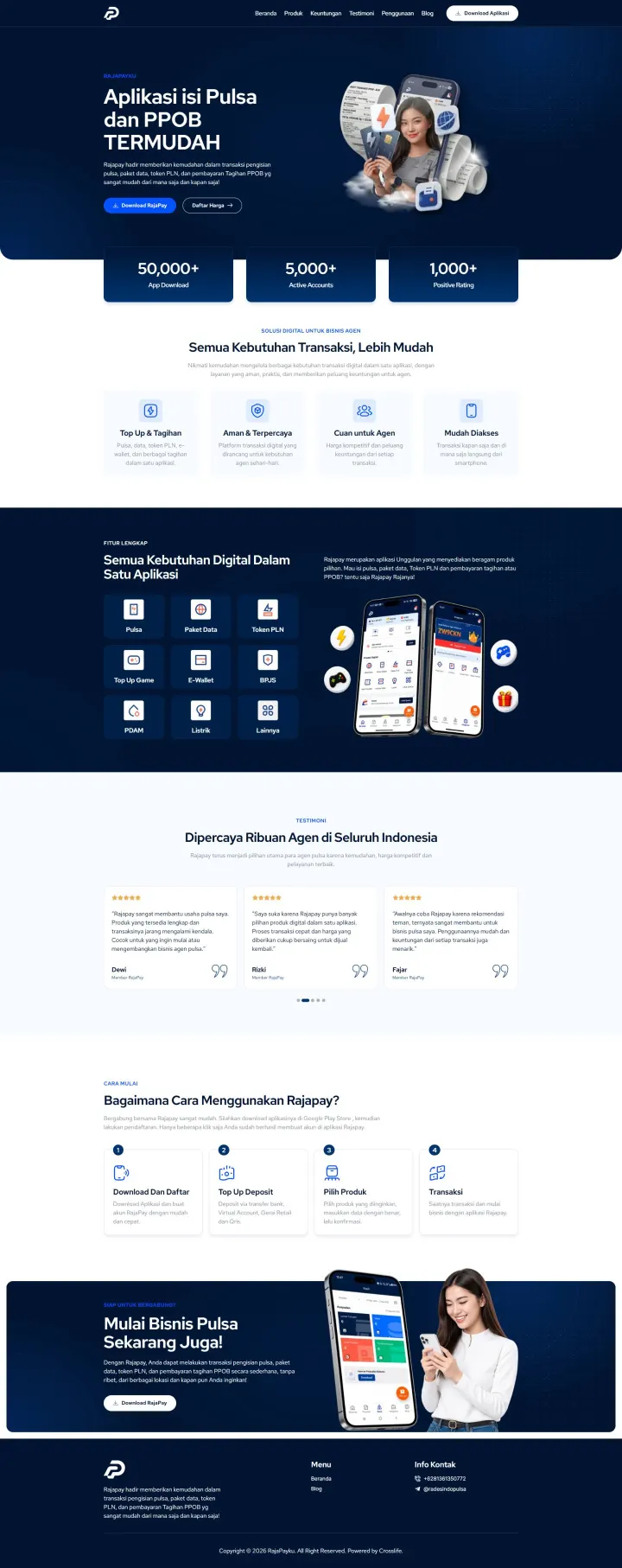 Halaman 1 website Rajapayku