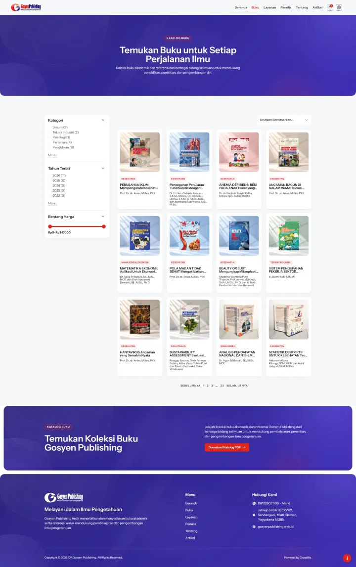Halaman 2 website Gosyen Publishing